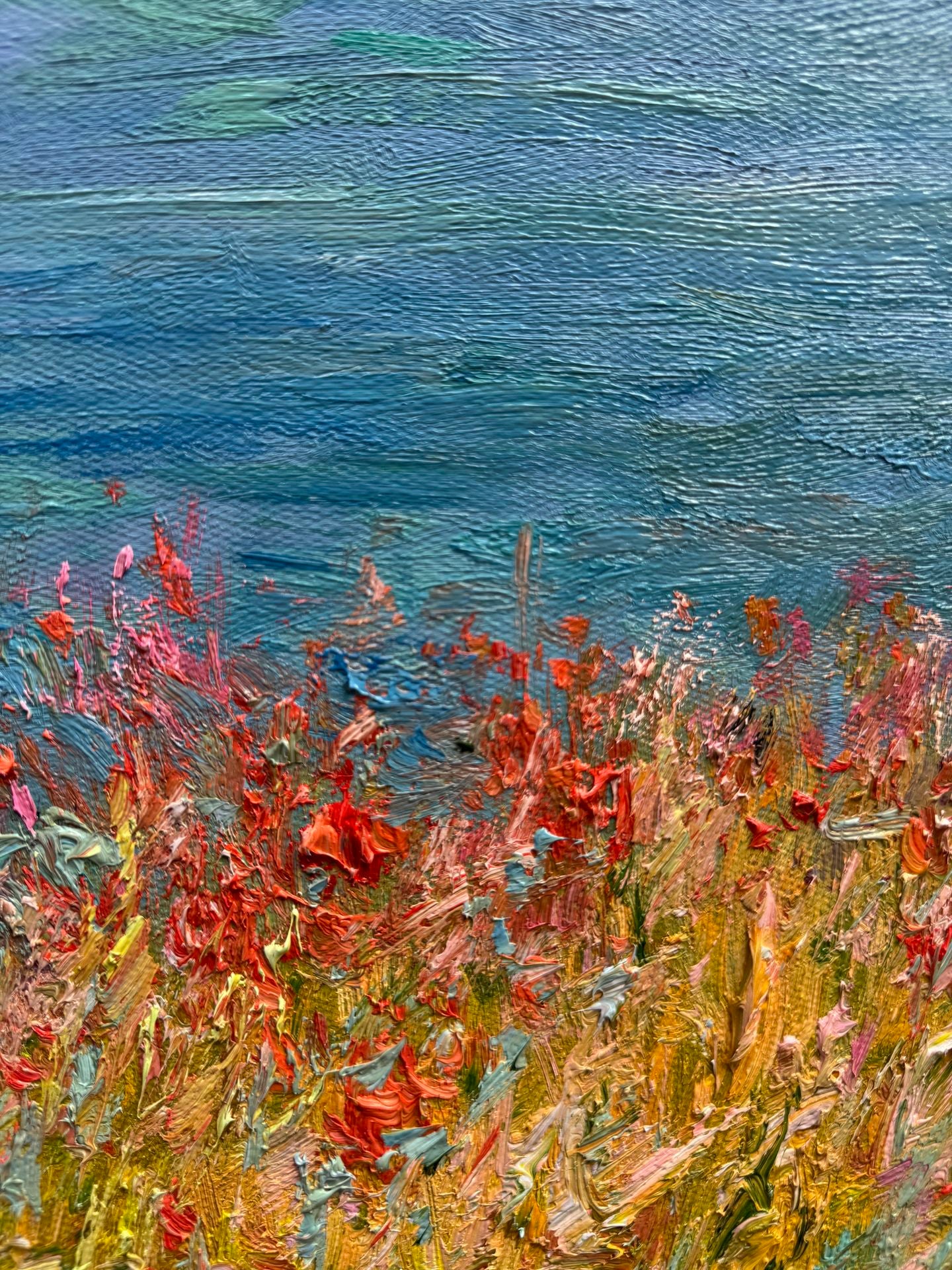 Hand-Painted Reproduction of Monet's Coastal Cliff Landscape - Impressionist Museum Quality Canvas Wall Art