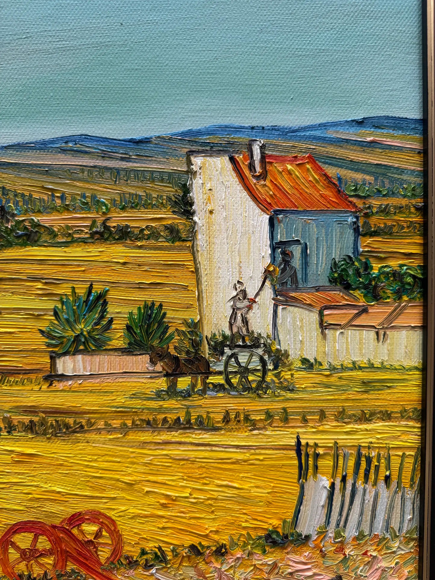 Hand-Painted Reproduction of Van Gogh's Wheat Fields - Post-Impressionist Museum Quality Canvas Wall Art