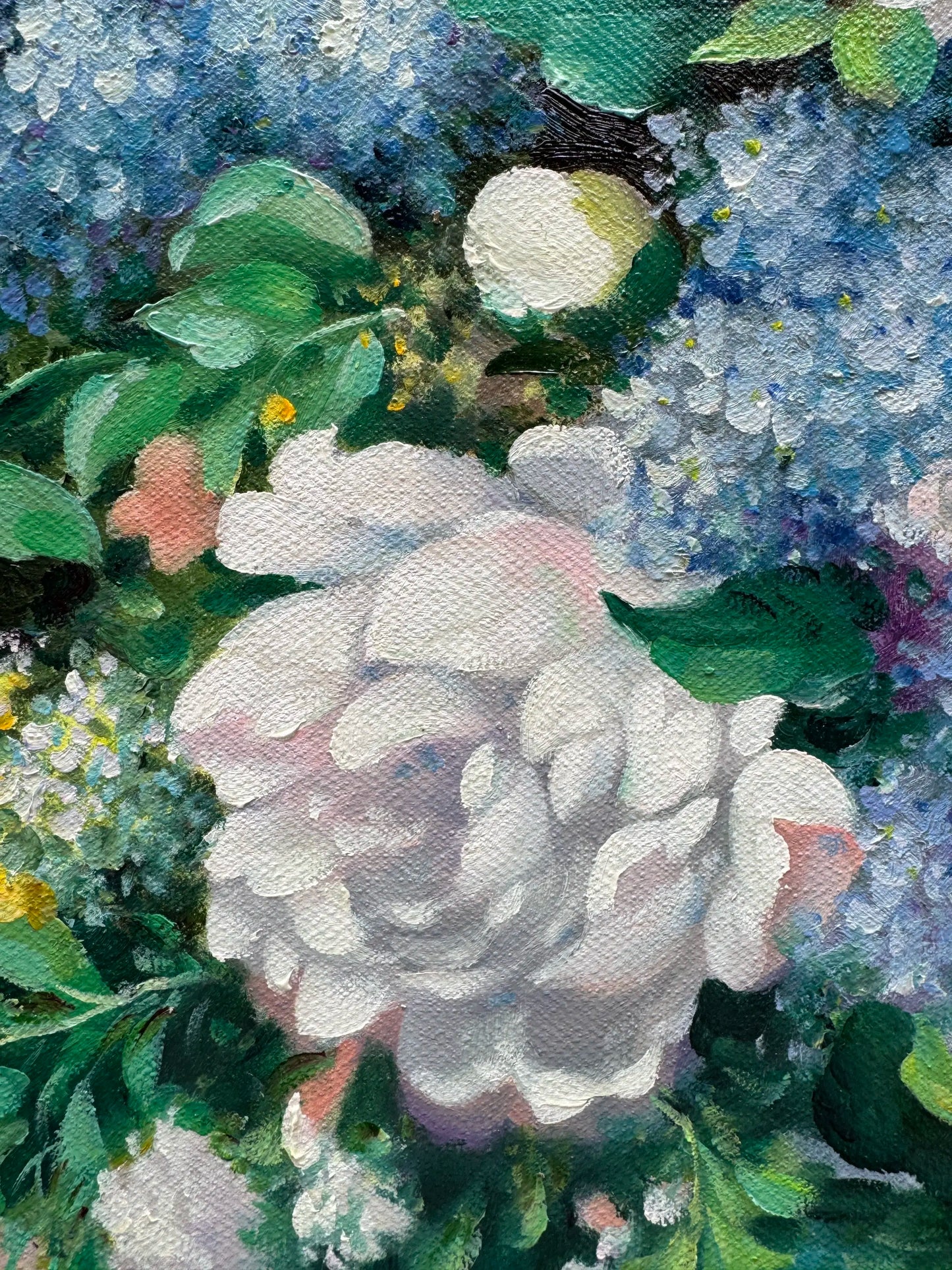 Hand-Painted Reproduction of Renoir's Vase of Spring Flowers - Impressionist Museum Quality Canvas Wall Art