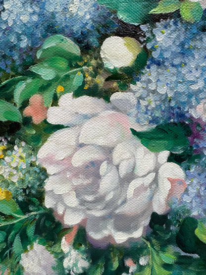 Hand-Painted Reproduction of Renoir's Vase of Spring Flowers - Impressionist Museum Quality Canvas Wall Art