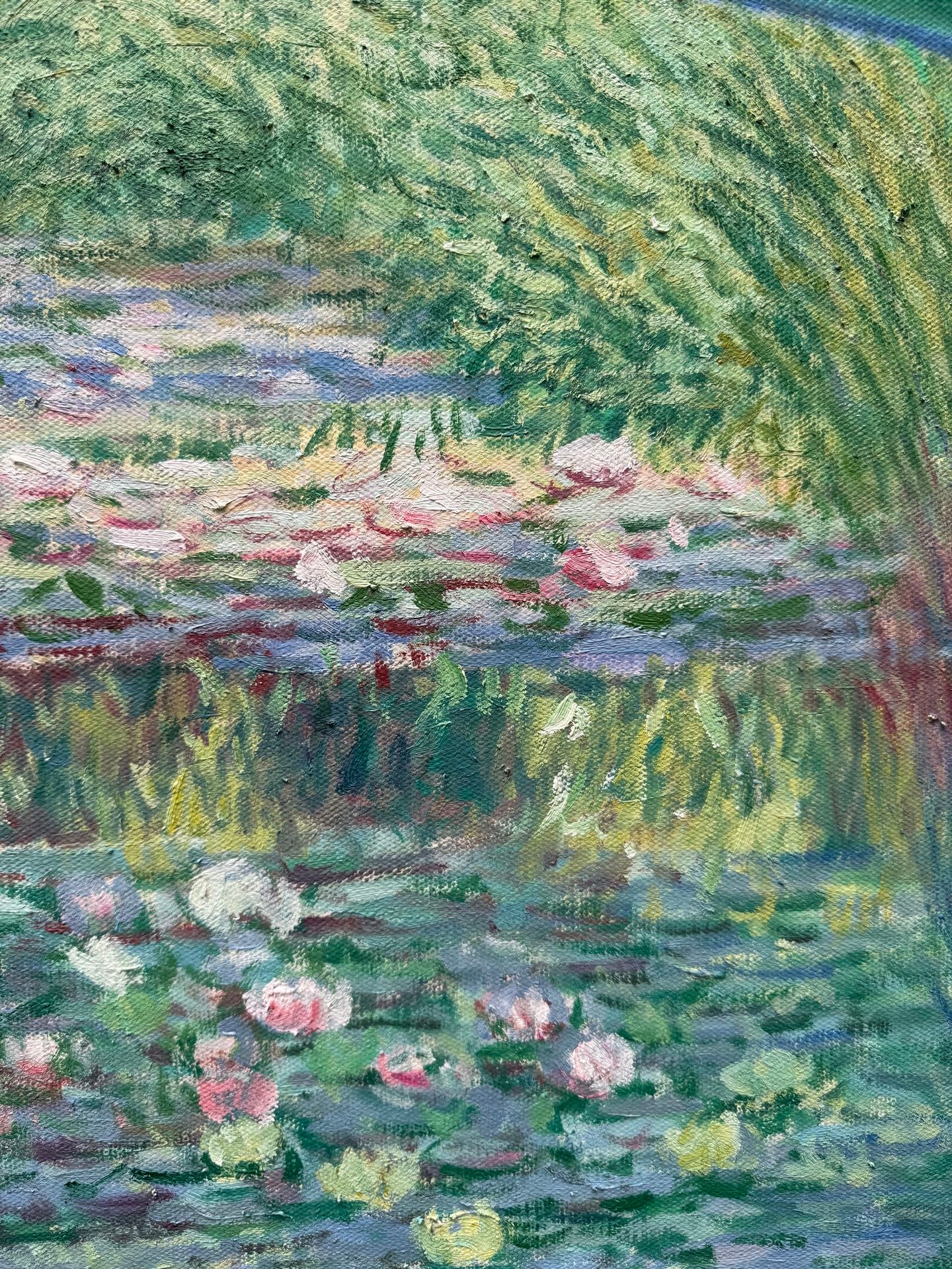 Hand-Painted Reproduction of Monet's Japanese Footbridge and Water Lilies - Impressionist Canvas Wall Art