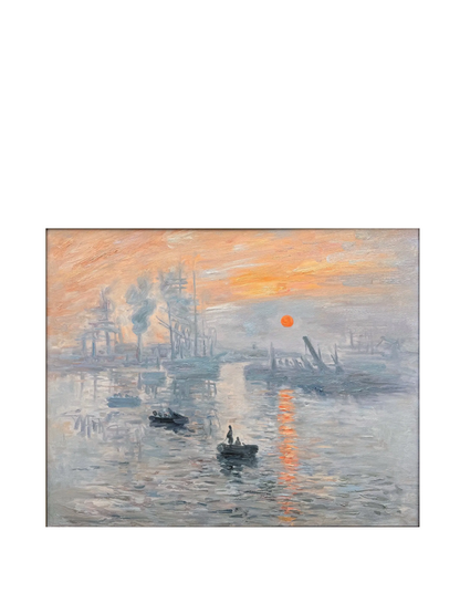 Hand-Painted Reproduction of Claude Monet's Impression Sunrise - Impressionist Museum Quality Canvas Wall Art