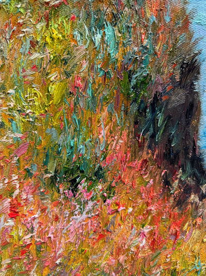 Hand-Painted Reproduction of Monet's Coastal Cliff Landscape - Impressionist Museum Quality Canvas Wall Art