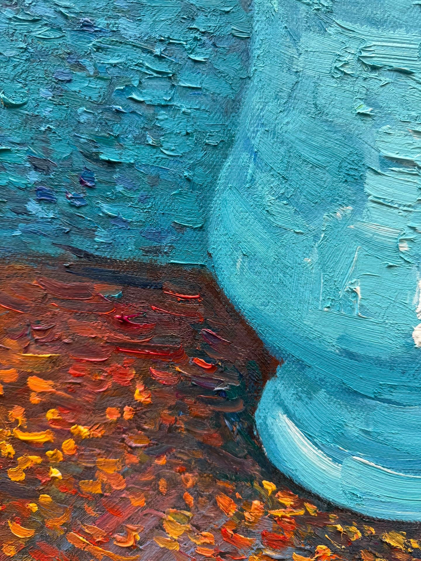 Hand-Painted Reproduction of Van Gogh's Blue Vase with Wildflowers - Post-Impressionist Museum Quality Canvas Wall Art