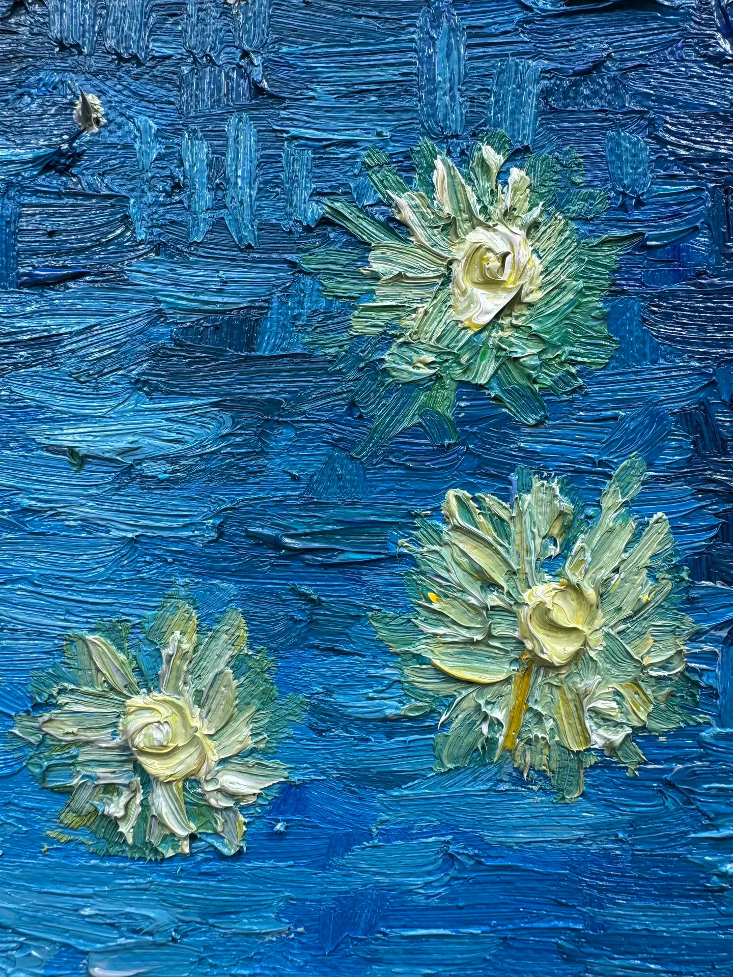 Hand-Painted Reproduction of Van Gogh's Starry Night Over the Rhône - Post-Impressionist Museum Quality Canvas Wall Art