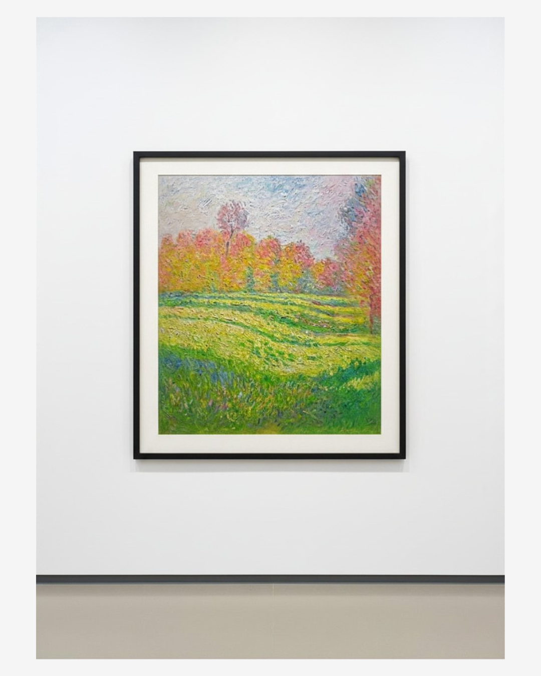 Museum quality Monet0meadow landscape canvas art